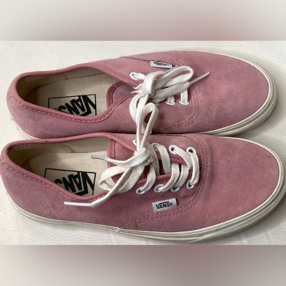 Vans pink suede skater shoes sneakers TB4R size 7 womens